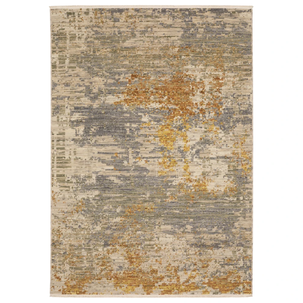 Soleri SOL03 Beige/ Gold Indoor Area Rug - 5'3