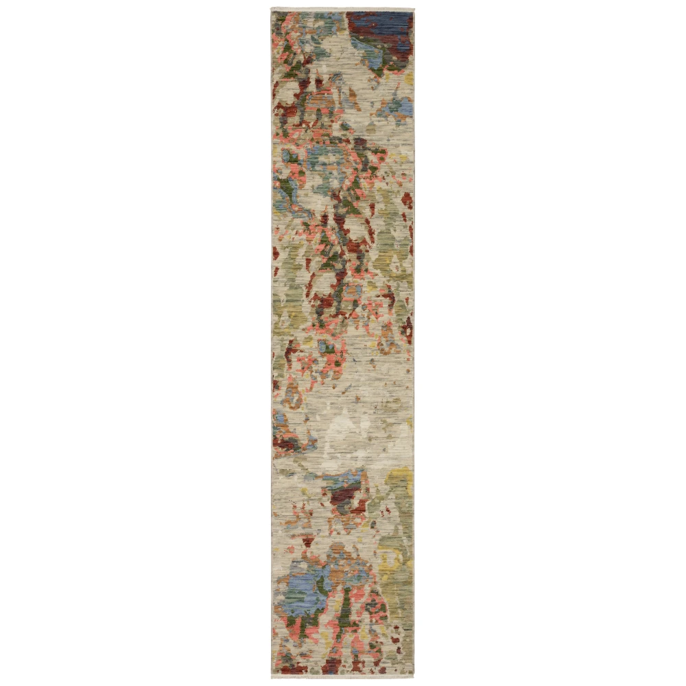 Soleri SOL09 Beige/ Multi Indoor Area Rug - 2'6