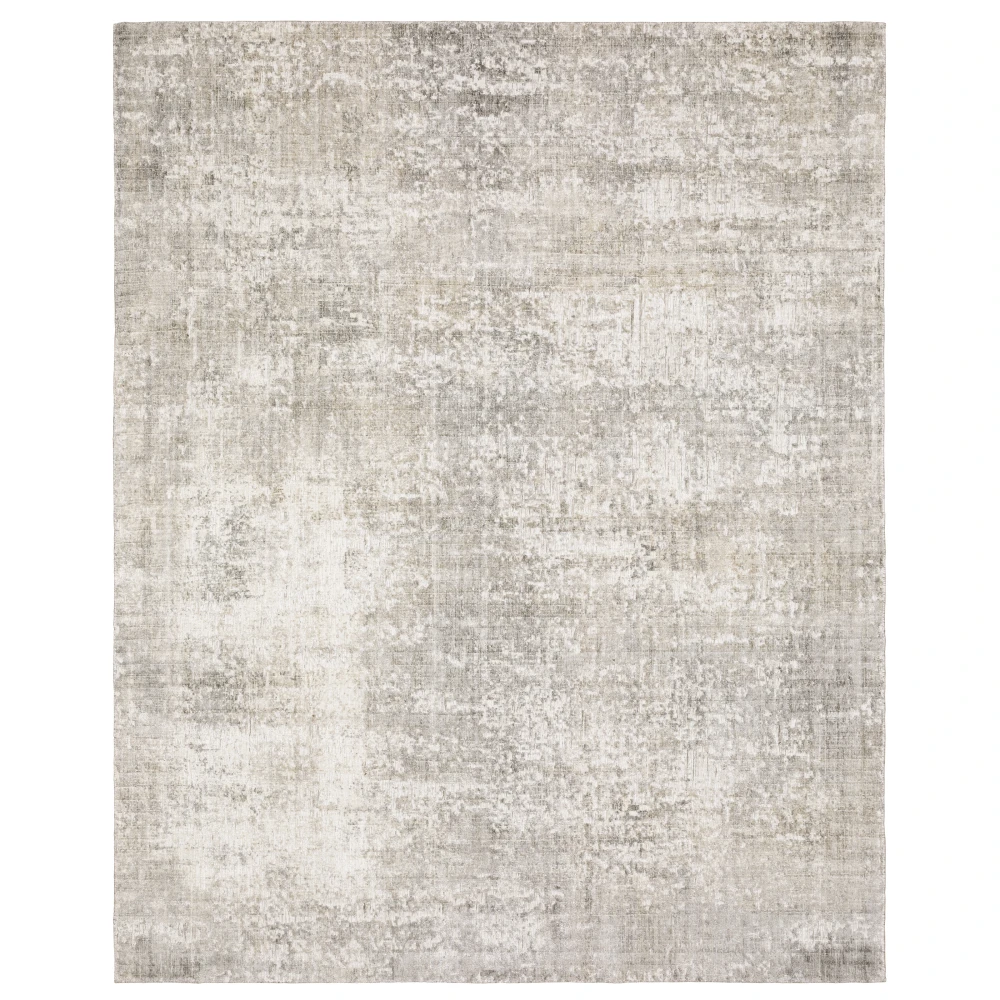 Solstice SLS01 Grey/ Beige Indoor Area Rug - 8' x 10'