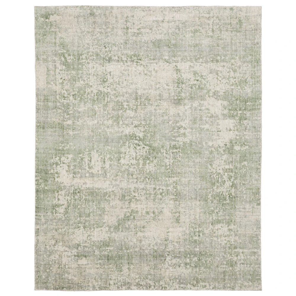 Solstice SLS02 Green/ Grey Indoor Area Rug - 8' x 10'