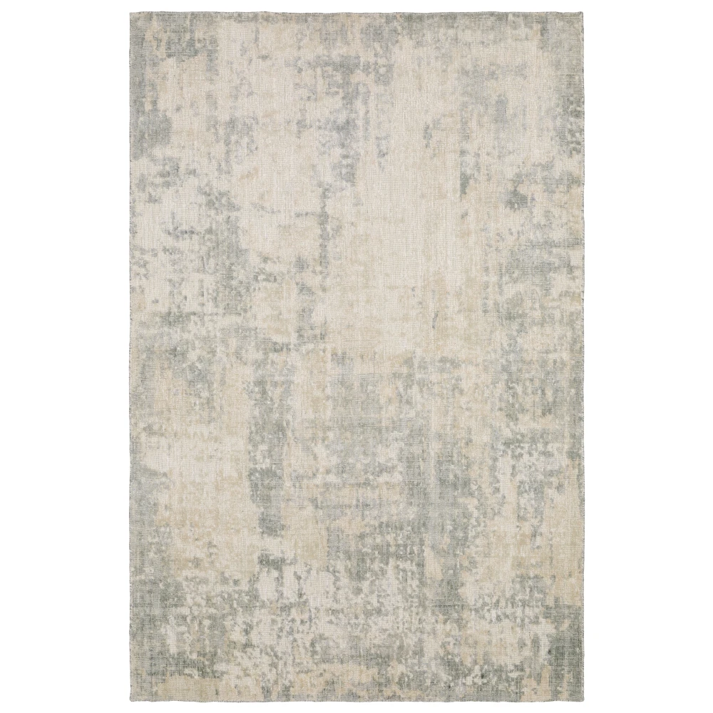 Solstice SLS03 Slate/ Beige Indoor Area Rug - 2'6