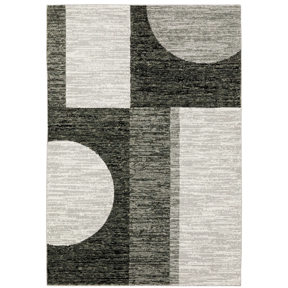 Strada STR06 Charcoal/ Grey Indoor Area Rug - 5'3