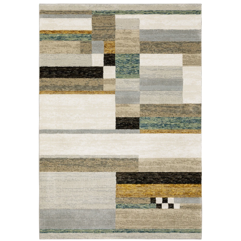 Strada STR07 Beige/ Multi Indoor Area Rug - 6'7