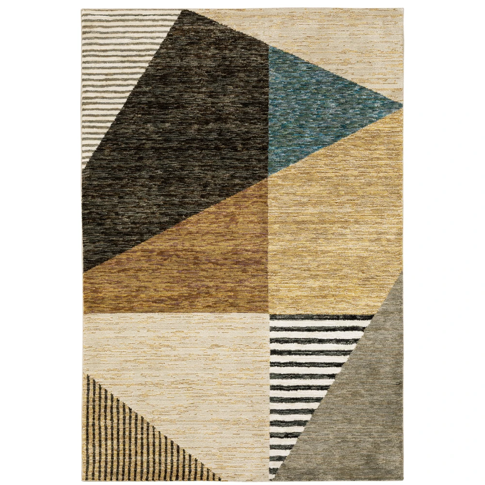 Strada STR10 Gold/ Multi Indoor Area Rug - 7'10