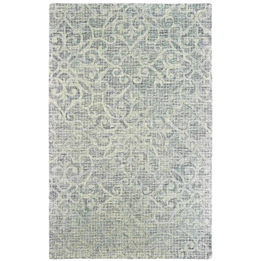 Tallavera 55602 Grey/ Ivory Indoor Area Rug - 10' x 13'