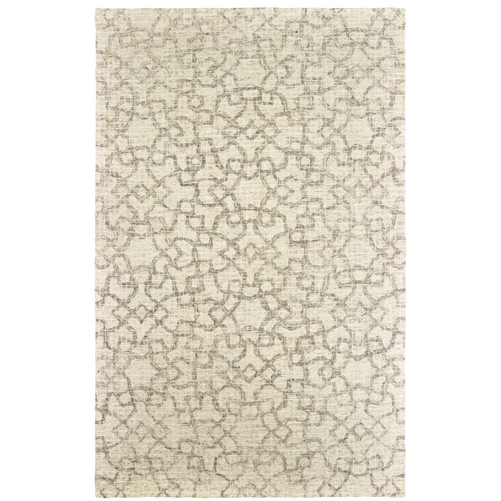 Tallavera 55608 Tan/ Ivory Indoor Area Rug - 5' x 8'
