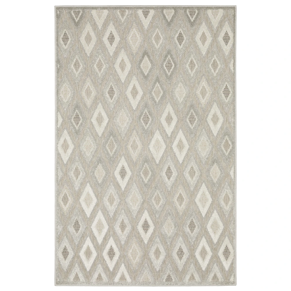 Tangier TAN02 Beige/ Grey Indoor Area Rug - 6'7