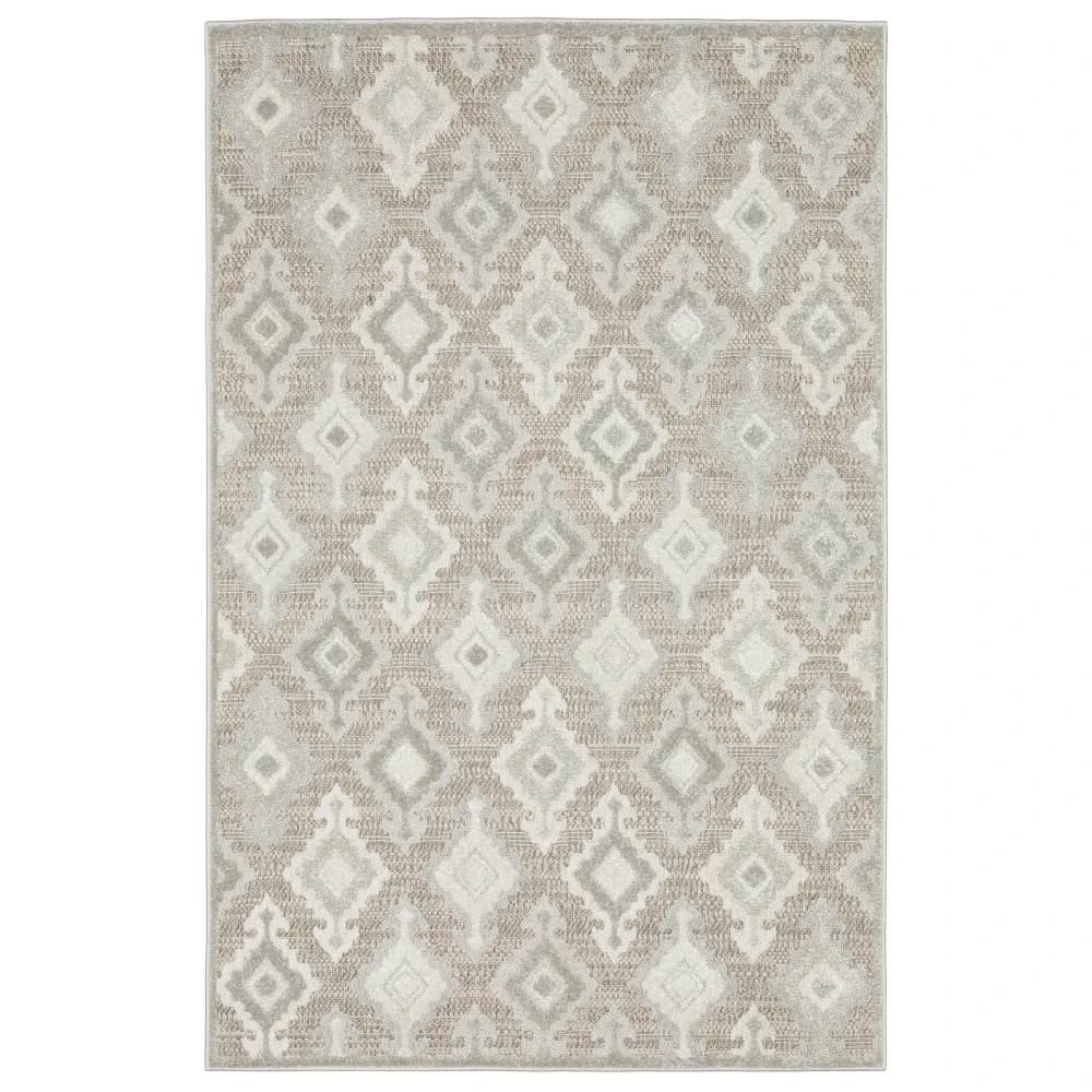 Tangier TAN08 Beige/ Grey Indoor Area Rug - 7'10