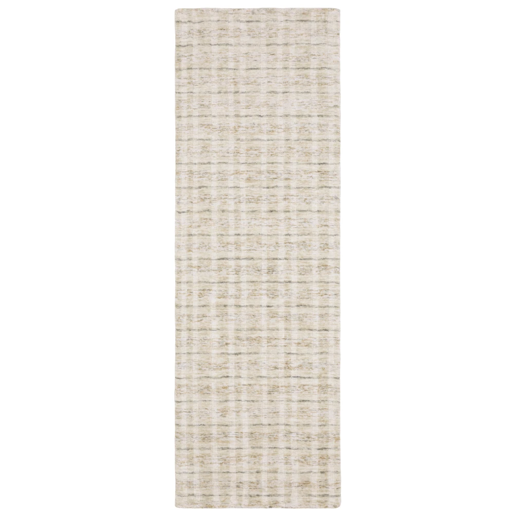 Thatcher THA02 Beige/ Gold Indoor Area Rug - 2'6