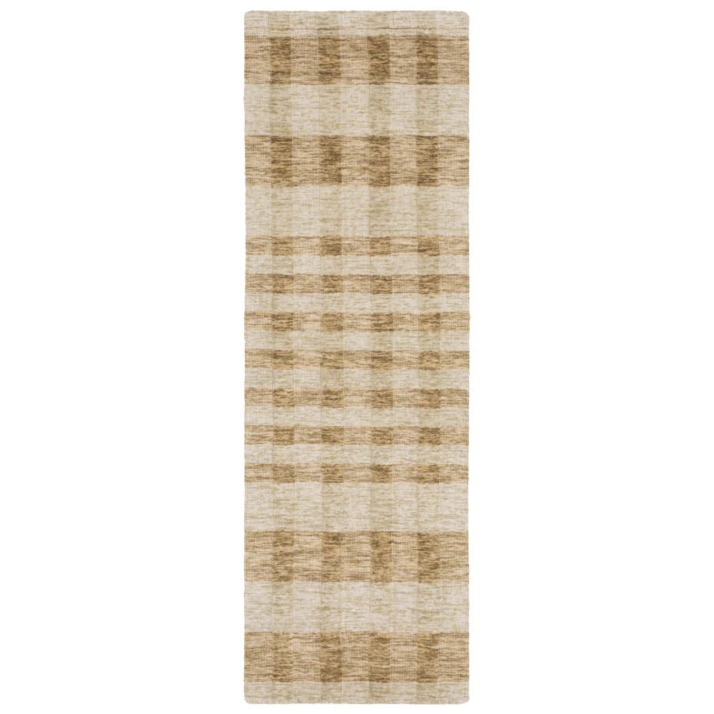 Thatcher THA04 Beige/ Rust Indoor Area Rug - 2'6