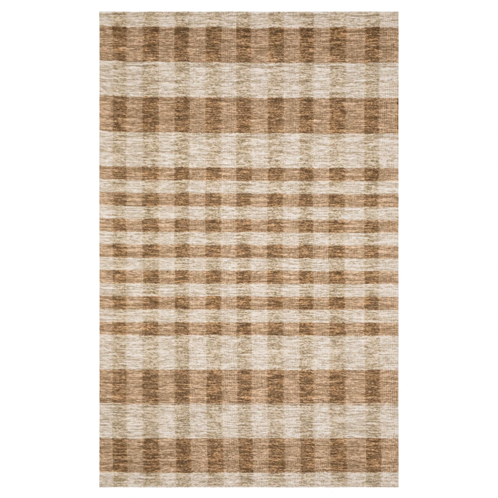 Thatcher THA04 Beige/ Rust Indoor Area Rug - 5' x 8'