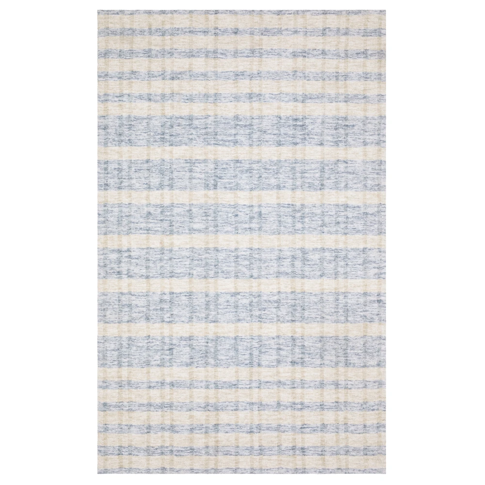 Thatcher THA06 Beige/ Blue Indoor Area Rug - 5' x 8'