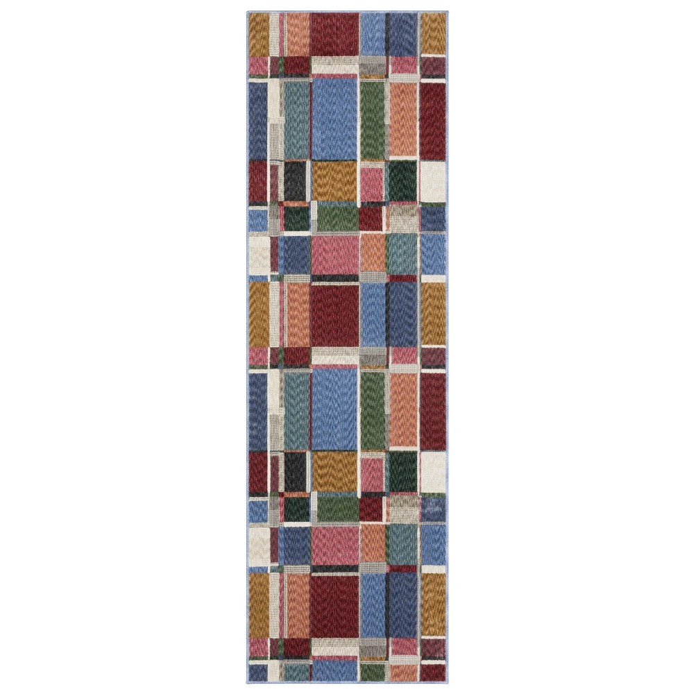 Tisdell TIS05 Multi-colored Indoor Area Rug - 2'3