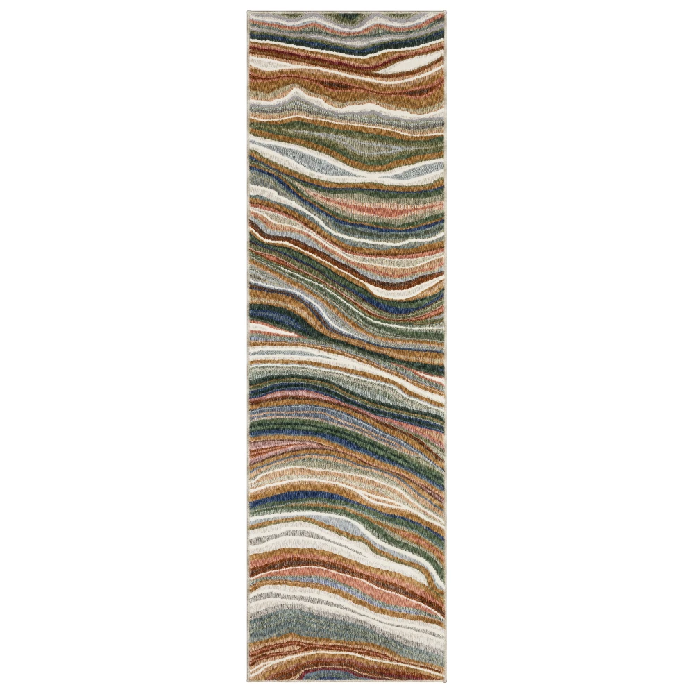 Tisdell TIS07 Multi-colored Indoor Area Rug - 2'3