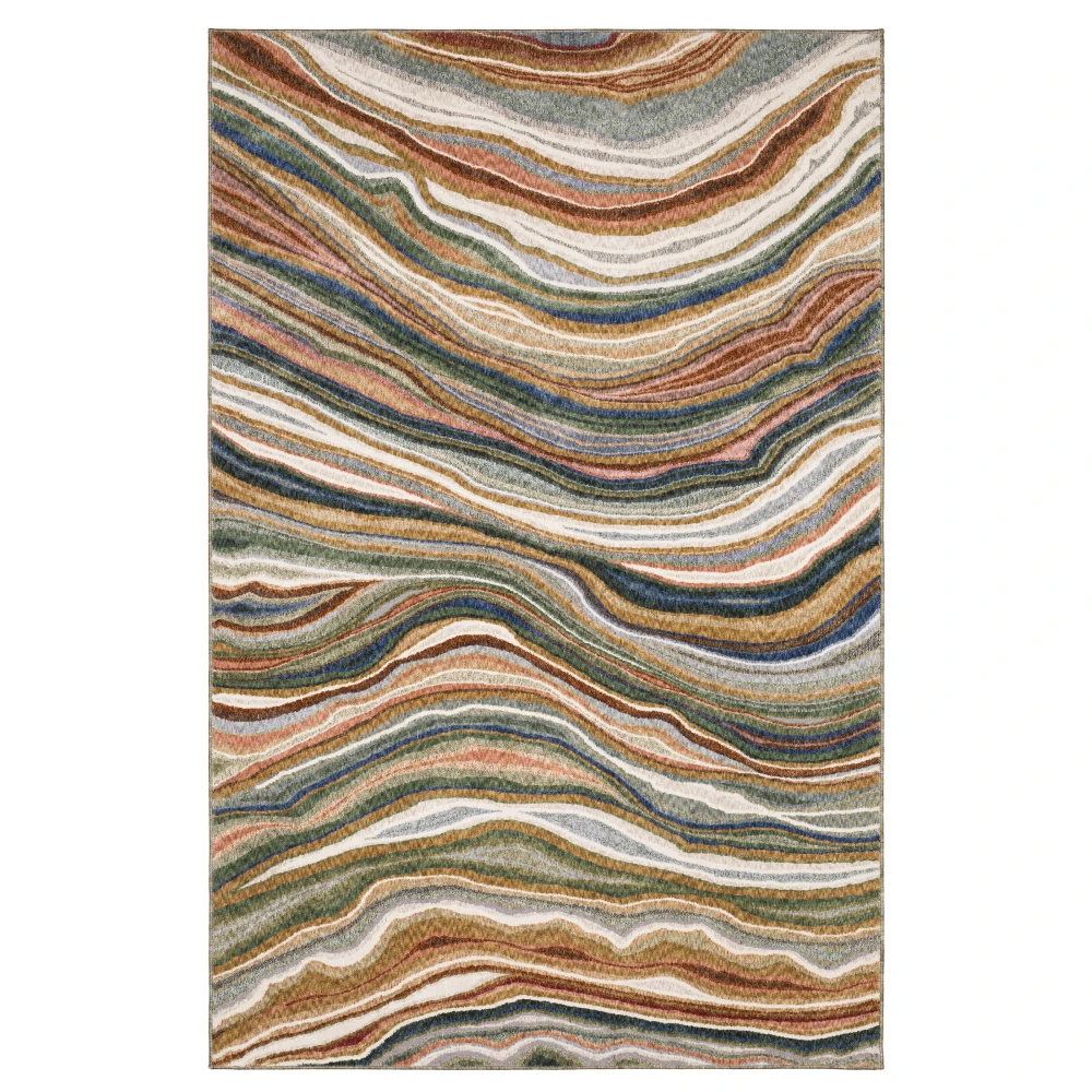 Tisdell TIS07 Multi-colored Indoor Area Rug - 3'9