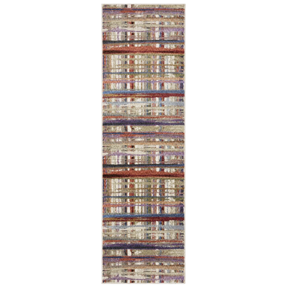Tisdell TIS08 Multi-colored Indoor Area Rug - 2'3