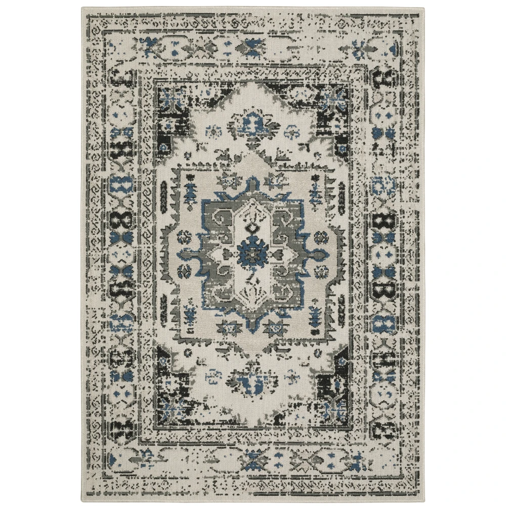 Torrey 5561H Light Grey/ Grey Indoor/Outdoor Area Rug - 5'3