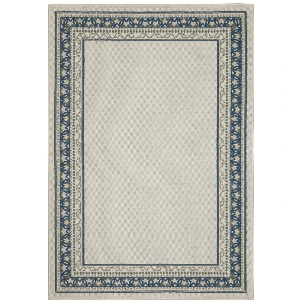 Torrey 8020W Light Grey/ Blue Indoor/Outdoor Area Rug - 6'7