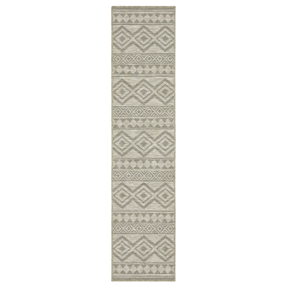 Tortuga TR03A Tan/ Black Indoor/Outdoor Area Rug - 1'10