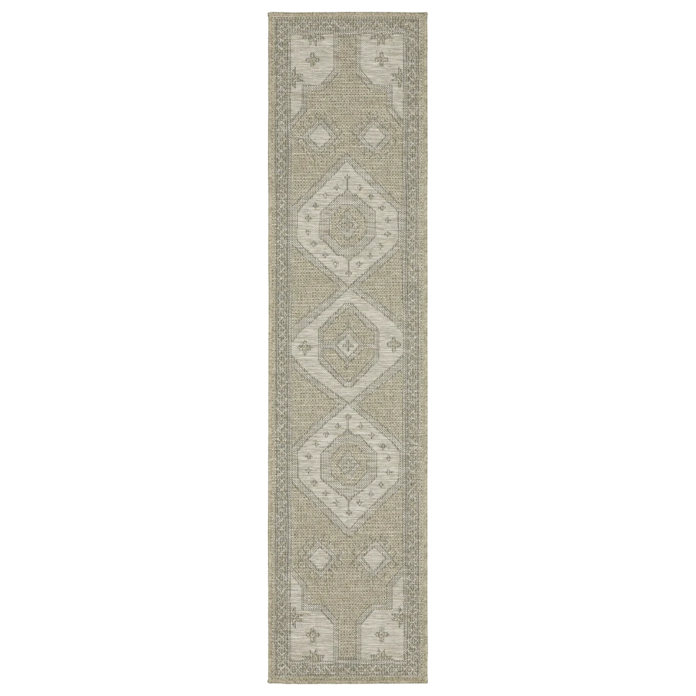 Tortuga TR08A Beige/ Black Indoor/Outdoor Area Rug - 1'10
