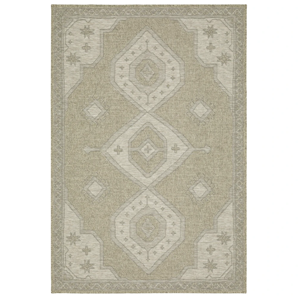 Tortuga TR08A Beige/ Black Indoor/Outdoor Area Rug - 7'10