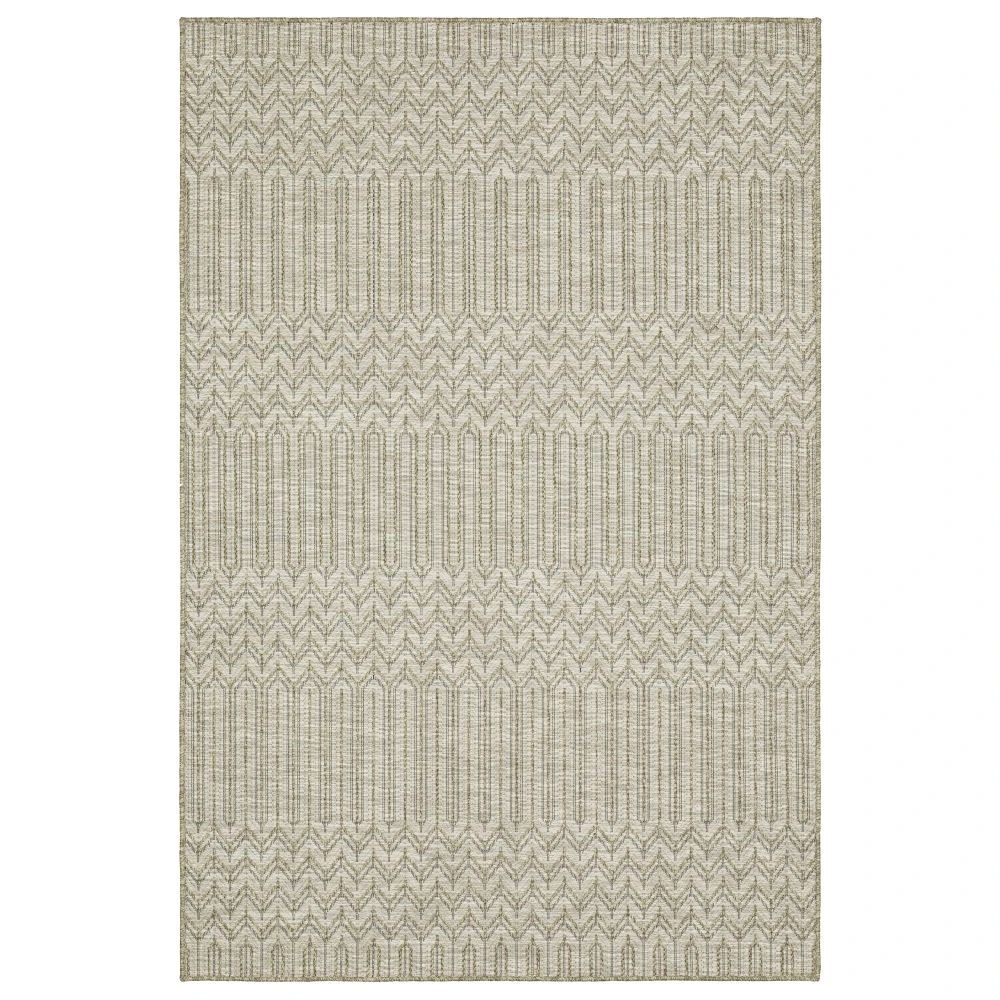 Tortuga TR09A Beige/ Black Indoor/Outdoor Area Rug - 6'7