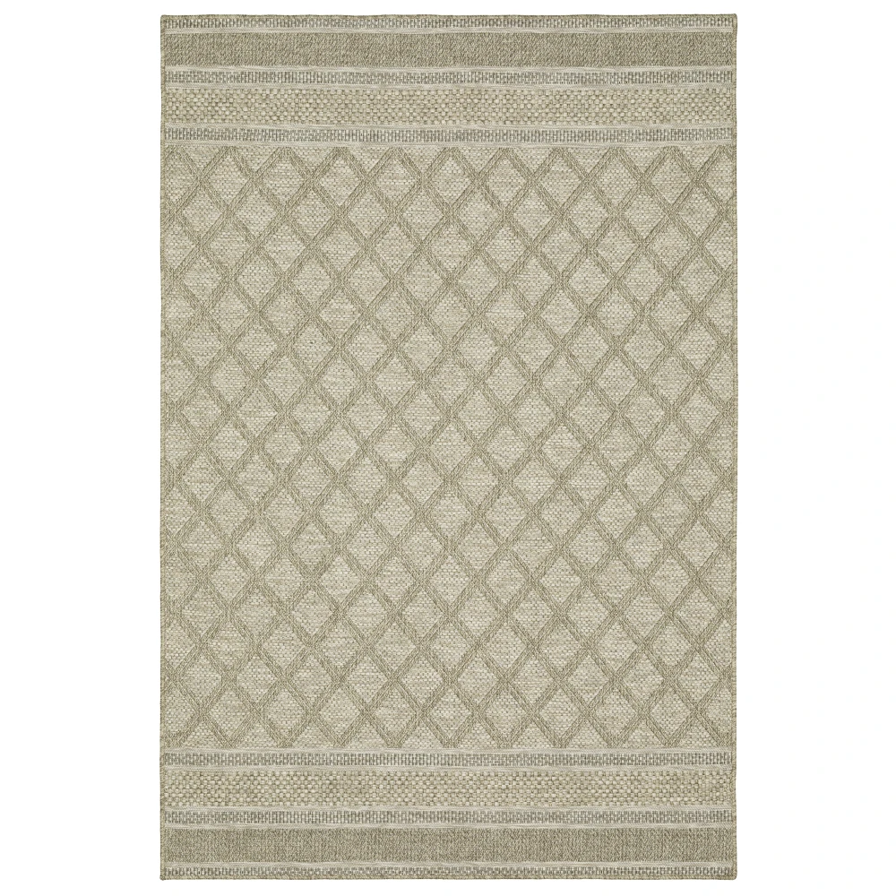 Tortuga TR10A Beige/ Black Indoor/Outdoor Area Rug - 9'10