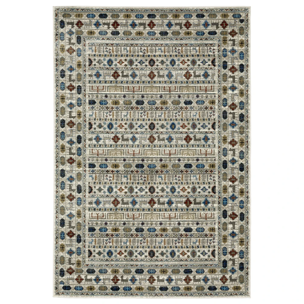 Venice 248W8 Ivory/ Multi Indoor Area Rug - 9'10