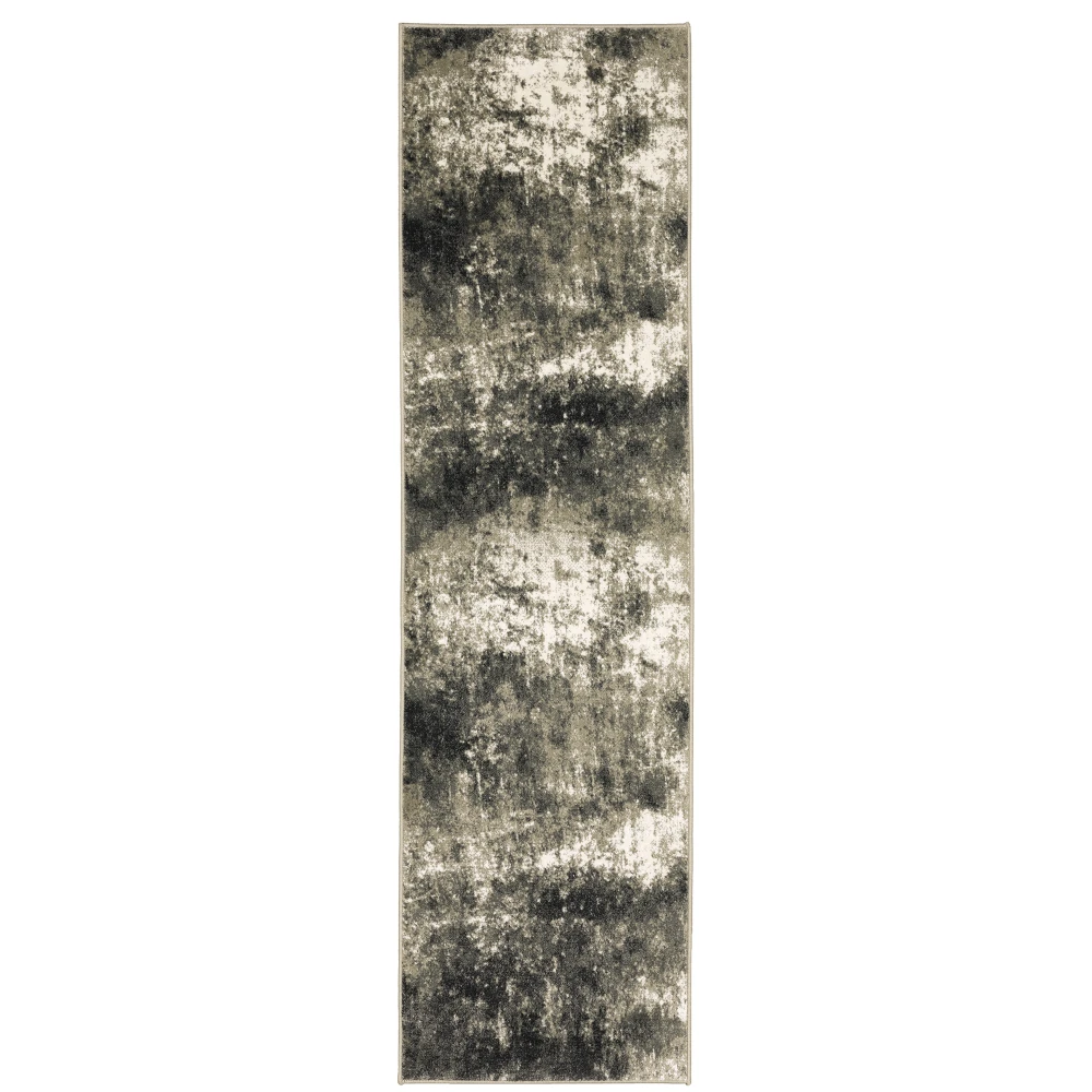 Venice 4332Y Charcoal/ Beige Indoor Area Rug - 2'3