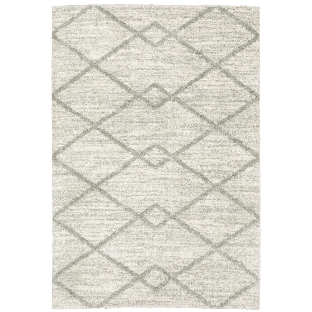 Verona 143W6 Ivory/ Grey Indoor Area Rug - 3'10
