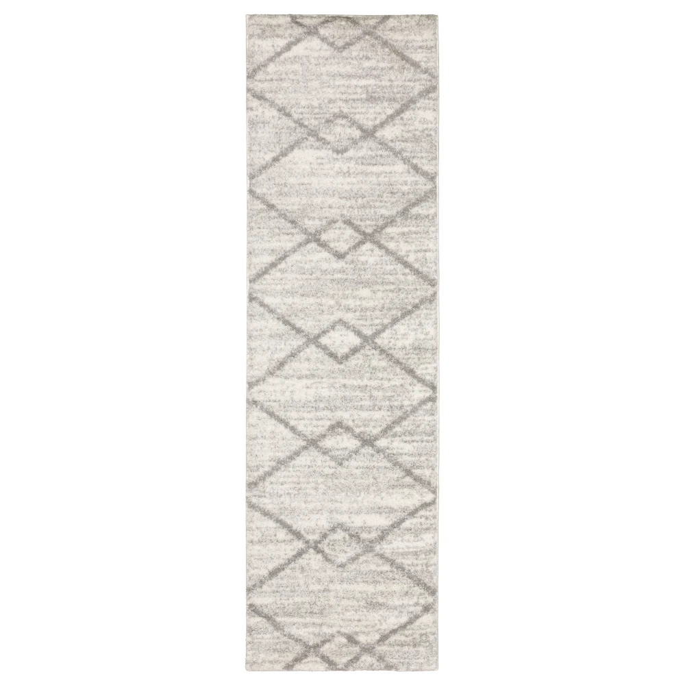 Verona 143W6 Ivory/ Grey Indoor Area Rug - 2'3