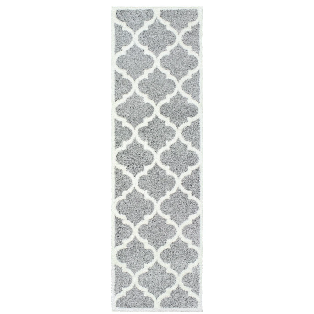 Verona 529H6 Grey/ Ivory Indoor Area Rug - 2'3