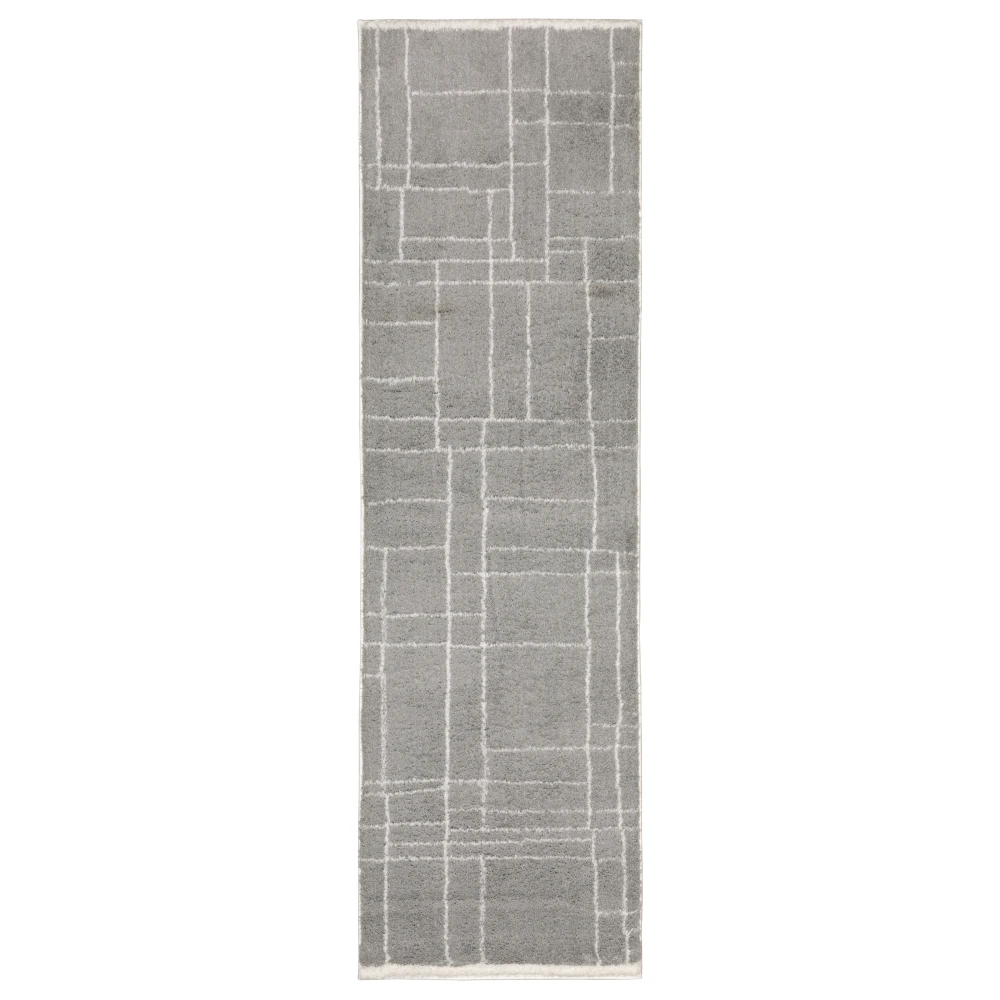 Verona 752G6 Grey/ Ivory Indoor Area Rug - 2'3