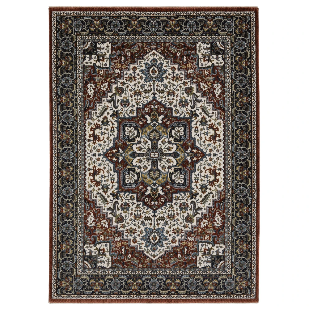 Vivian VI06A Red/ Multi Indoor Area Rug - 3'10