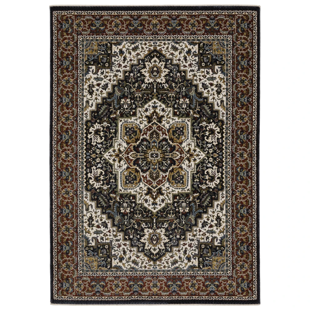 Vivian VI06C Navy/ Multi Indoor Area Rug - 7'10