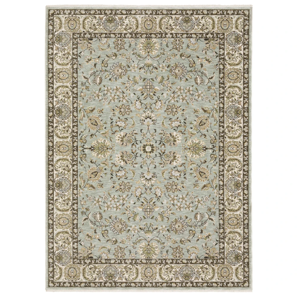 Westwood WES08 Blue/ Brown Indoor Area Rug - 2'x3'