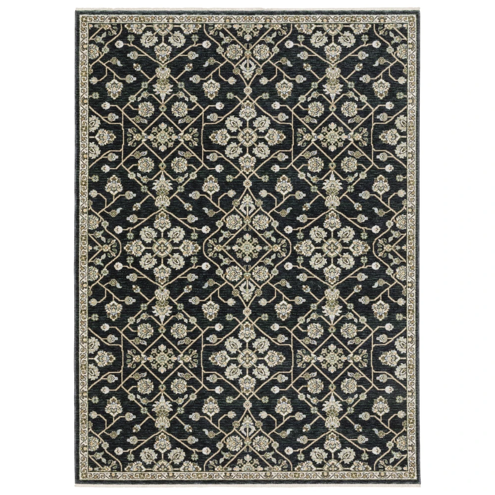 Westwood WES11 Midnight Blue/ Green Indoor Area Rug - 9'10