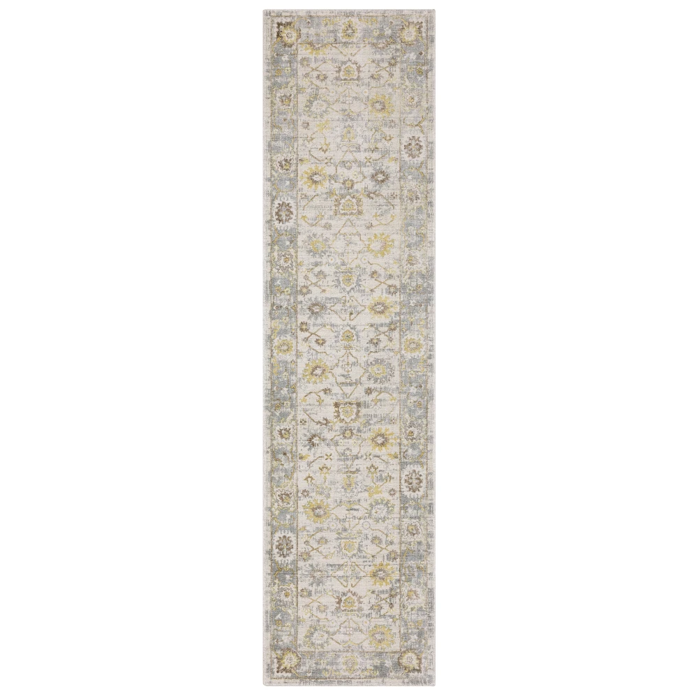 Windham WIN06 Ivory/ Blue Indoor Area Rug - 2'6