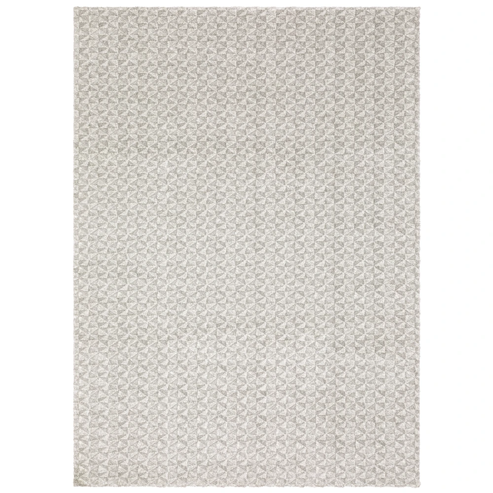 Wonder WON01 Grey/ Ivory Indoor Area Rug - 1'10