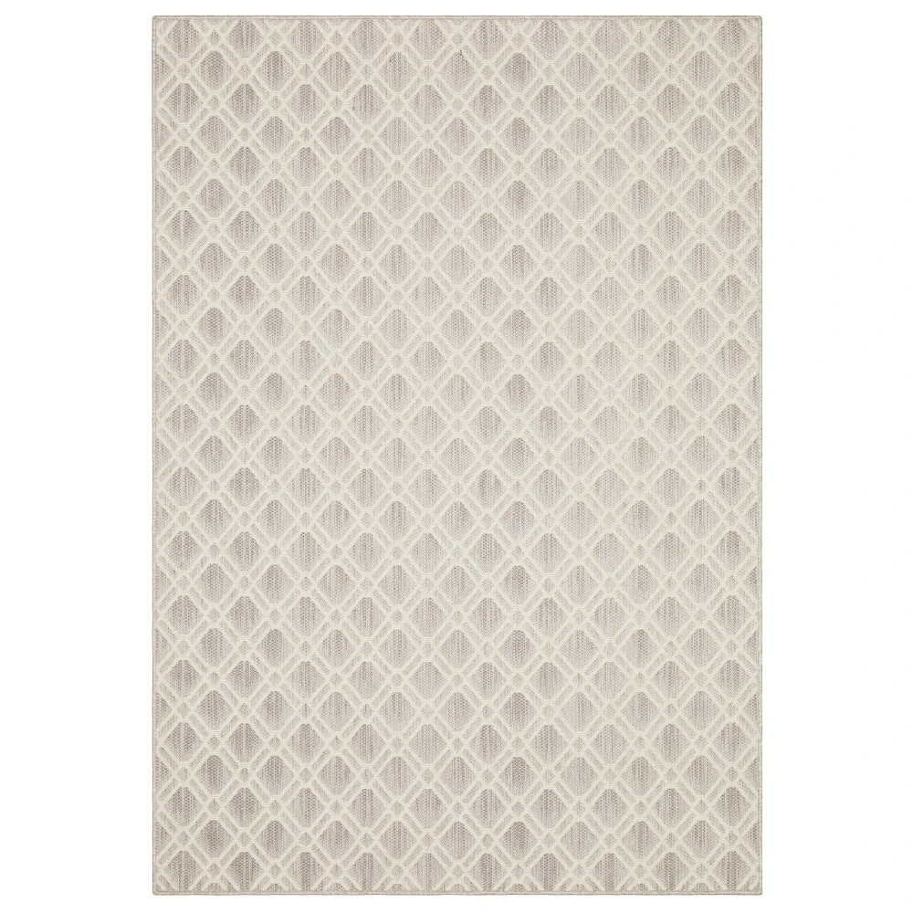 Zarina ZAR01 Ivory / Beige Indoor/Outdoor Area Rug - 7'10