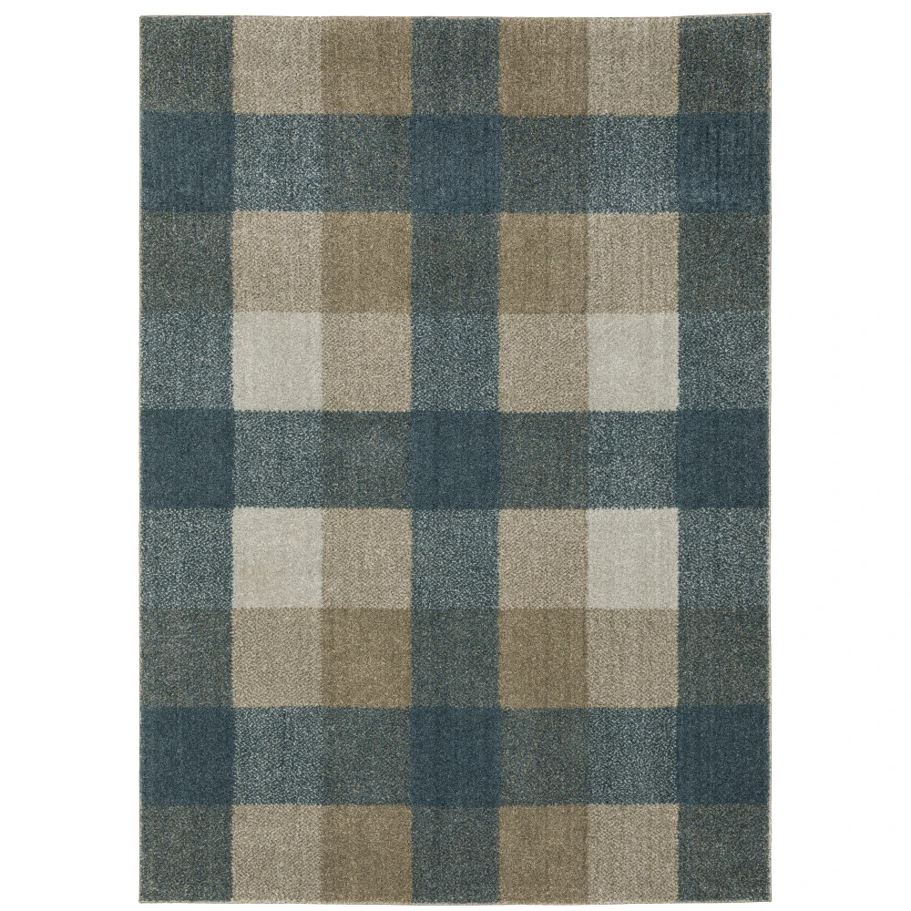 Alton 5093X Teal/ Grey Indoor Area Rug - 7'10