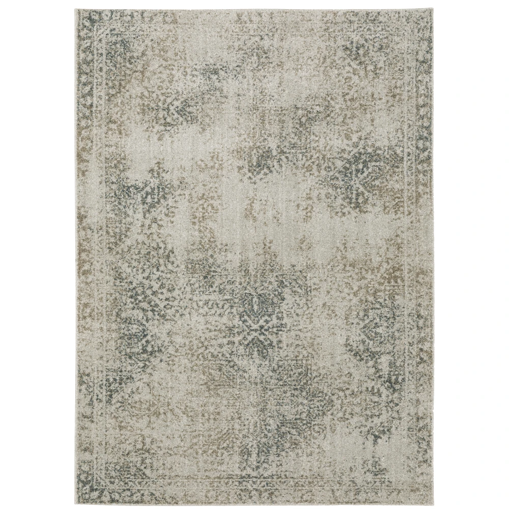 Alton 070E9 Grey/ Beige Indoor Area Rug - 5'3