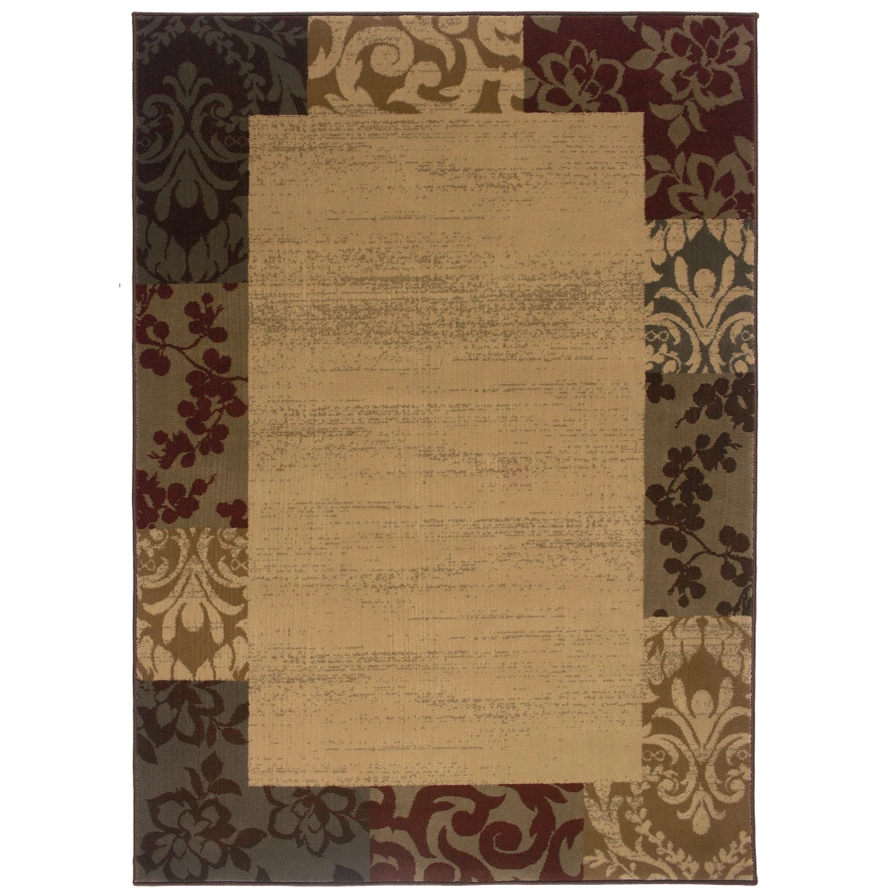 Amelia 2166J Beige/ Red Indoor Area Rug - 9'10
