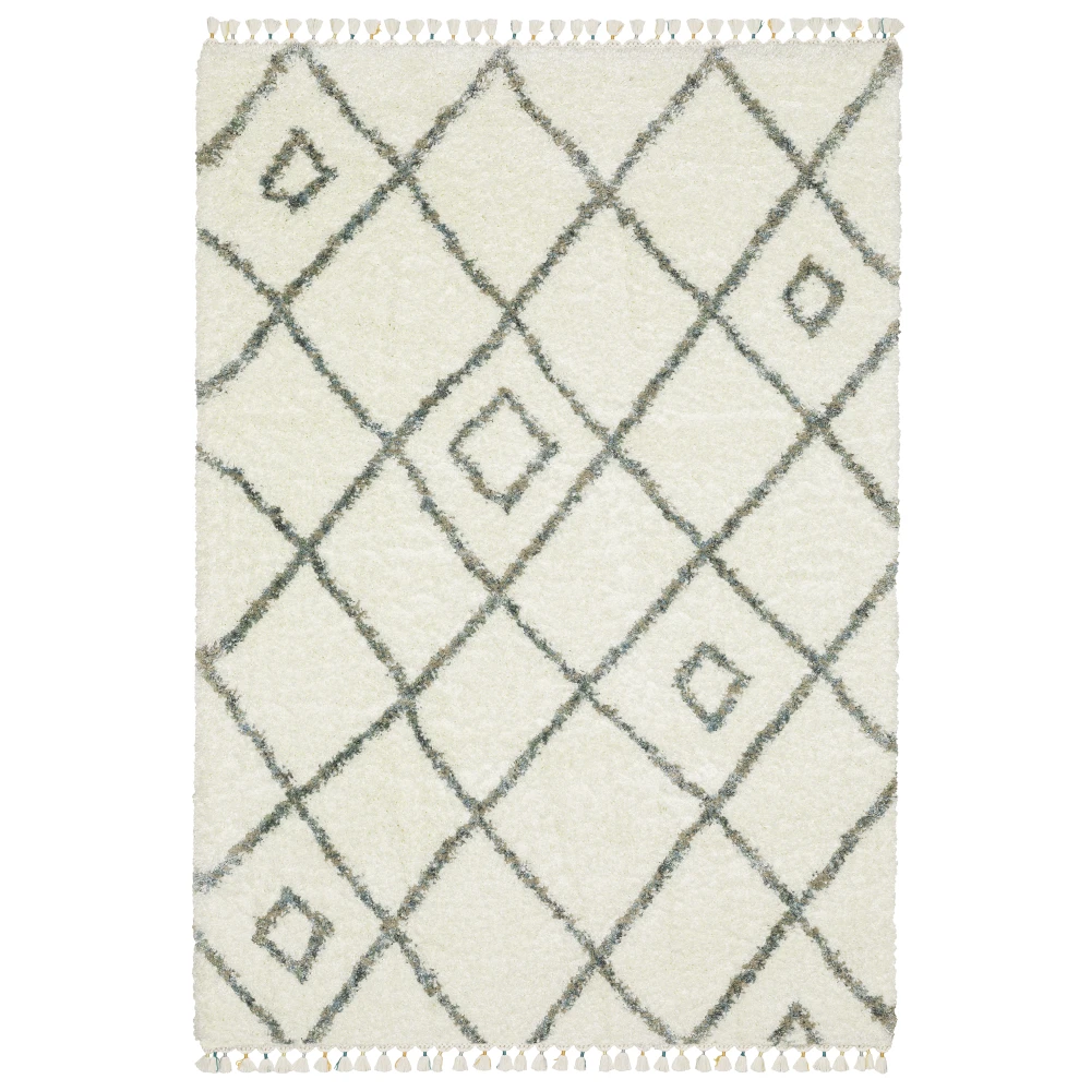 Axis AX03A Ivory/ Multi Indoor Area Rug - 5'3