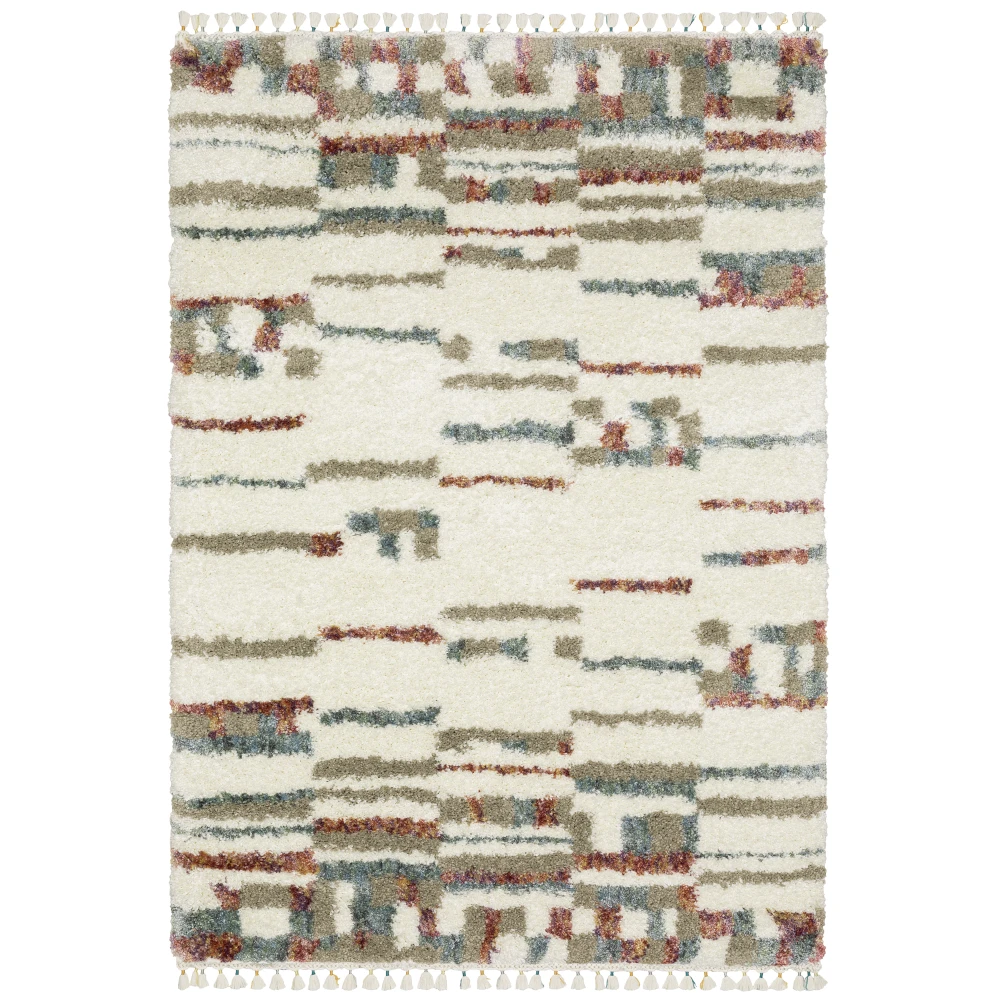 Axis AX06A Ivory/ Multi Indoor Area Rug - 5'3