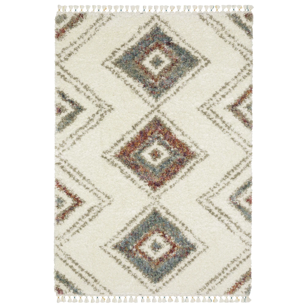 Axis AX07A Ivory/ Multi Indoor Area Rug - 5'3