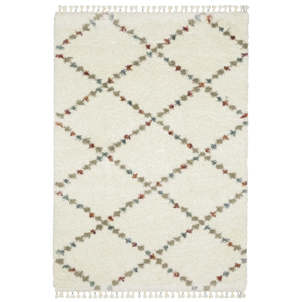 Axis AX08A Ivory/ Multi Indoor Area Rug - 5'3