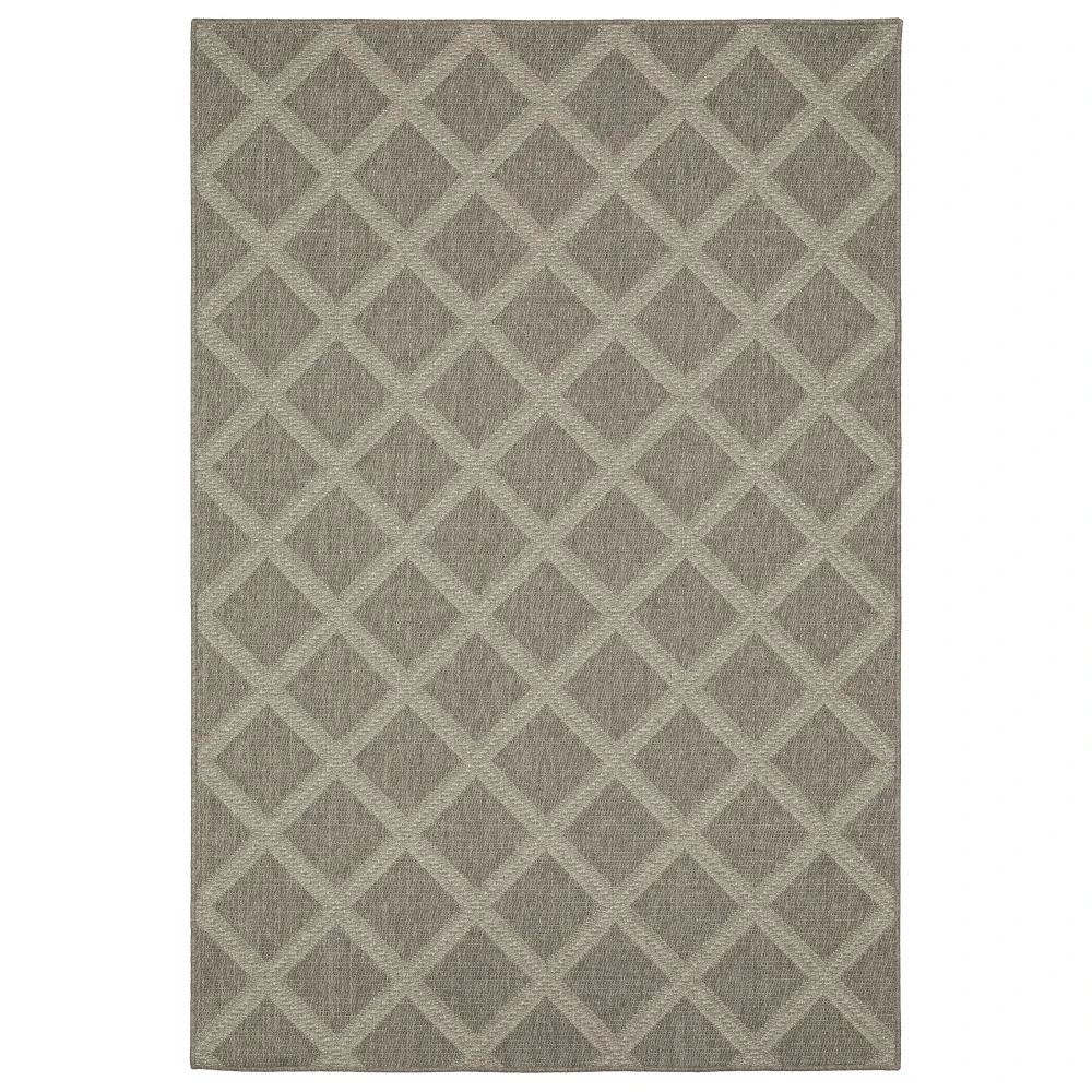 Caicos CA02N Grey/ Light Grey Indoor/Outdoor Area Rug - 9'10