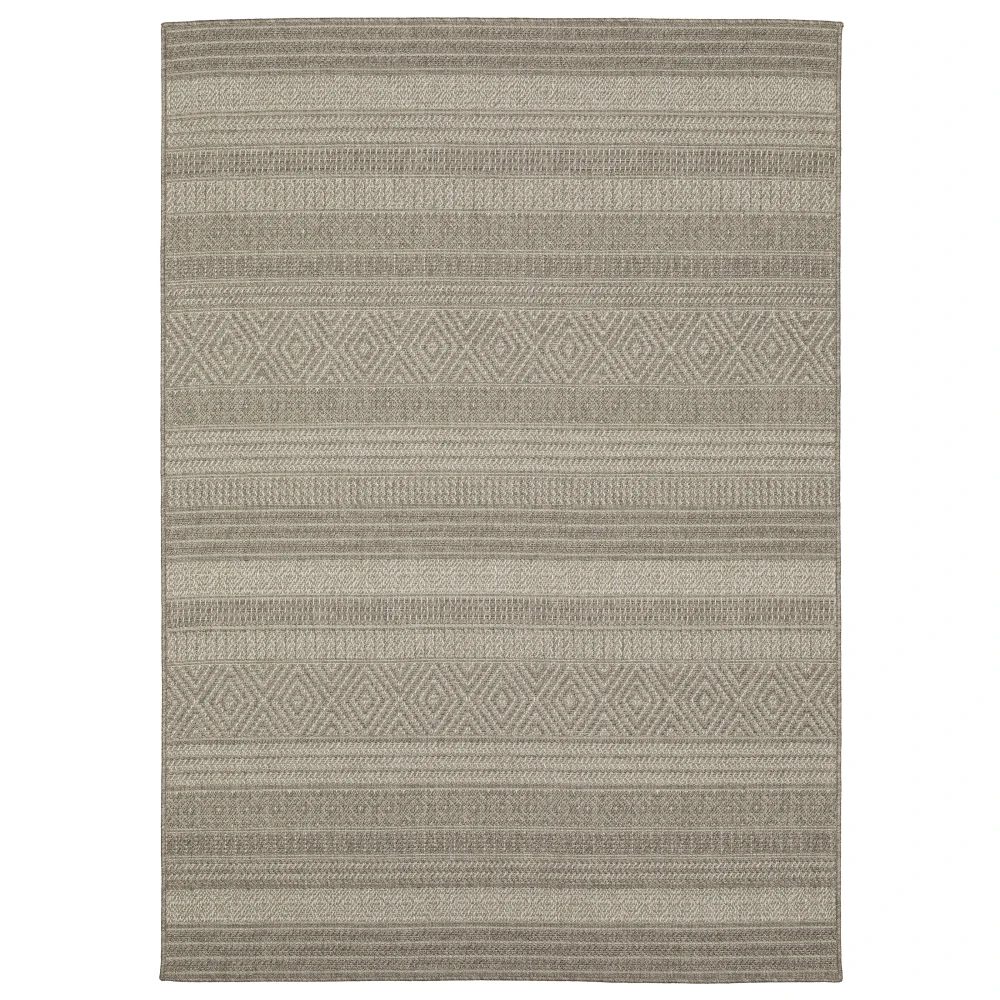 Caicos CA06A Grey/ Light Grey Indoor/Outdoor Area Rug - 9'10