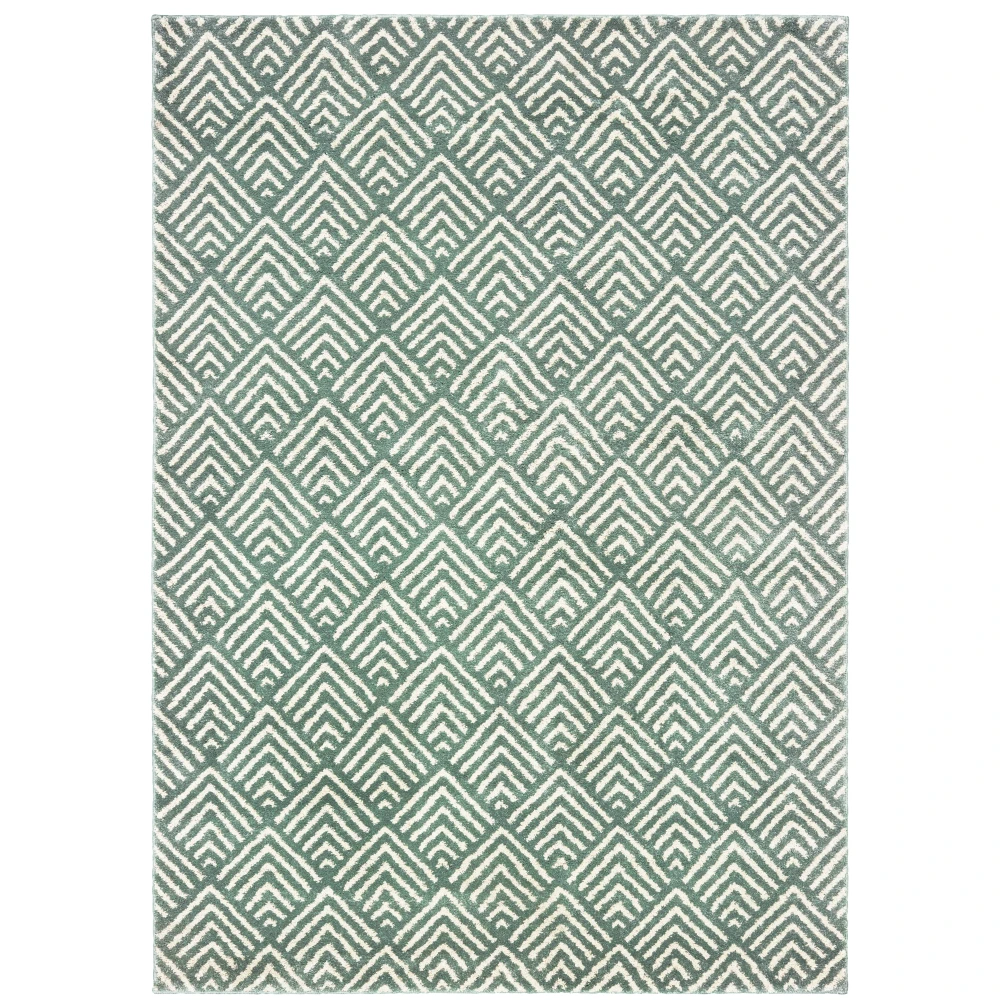 Carson 9667C Blue/ Ivory Indoor Area Rug - 9'10